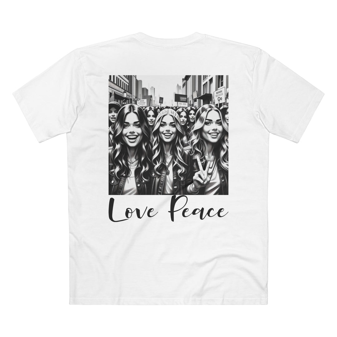 Love Peace Unisex Tee Back Design