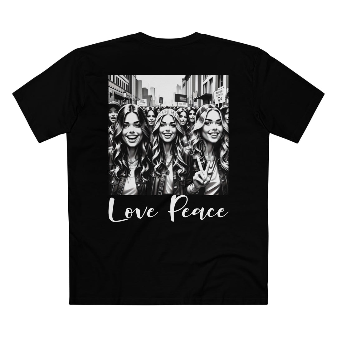 Love Peace Unisex Tee Back Design