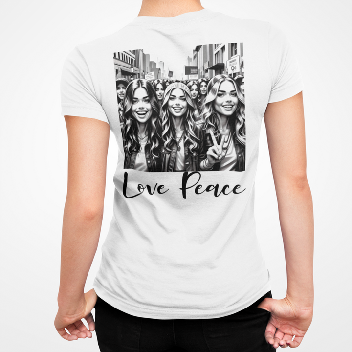 Love Peace Unisex Tee Back Design
