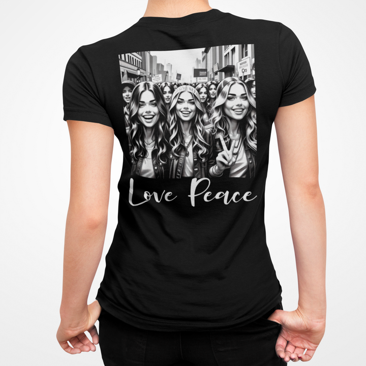 Love Peace Unisex Tee Back Design